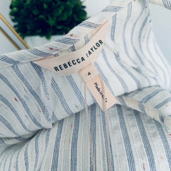 NWT! Rebecca Taylor • Sleeveless Stripe Cotton Tank Dress • SZ 4 • Retail $295 - Picture 9 of 16